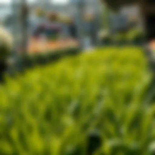 Lush green lawn grass at a local nursery