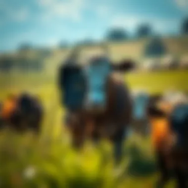 Zareba charger in a field with livestock